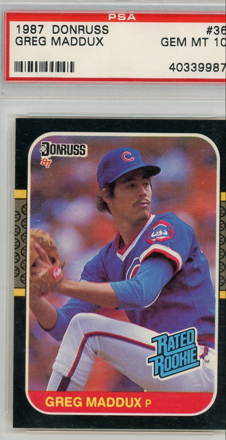 Greg Maddux 1987 Donruss Rated Rookie PSA 10