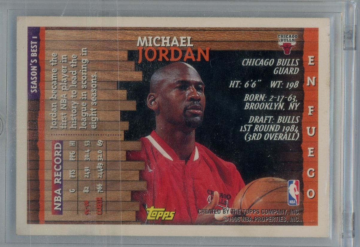Michael Jordan 1996 Topps Seasons Best En Fuego #1