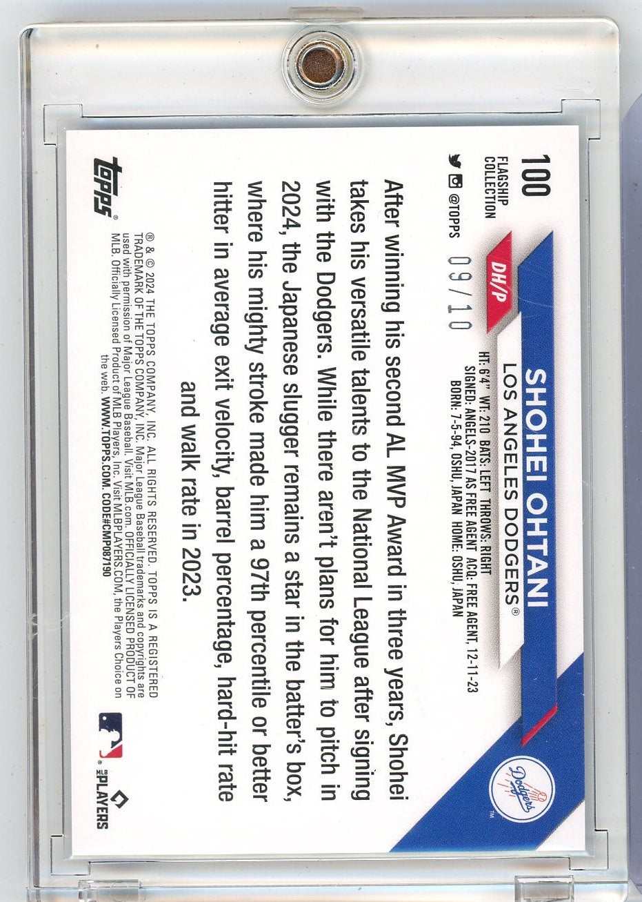 Shohei Ohtani 2024 Topps Flagship Collection red foil #'d 09/10