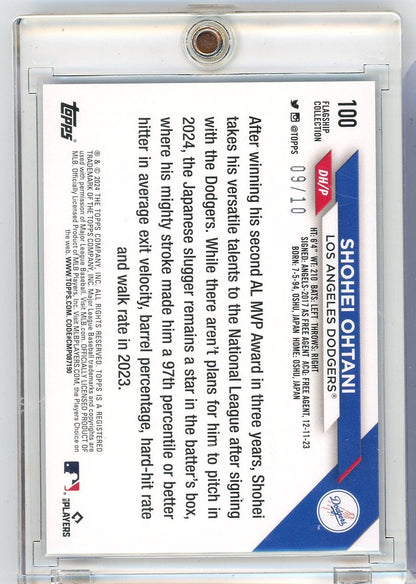 Shohei Ohtani 2024 Topps Flagship Collection red foil #'d 09/10