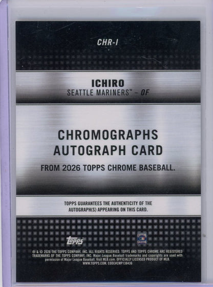 Ichiro 2026 Topps Chrome Chromographs #'d 45/50