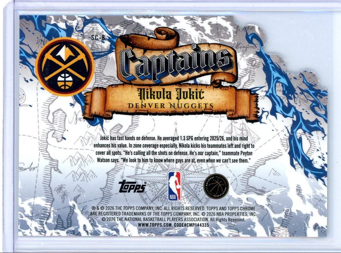 Nikola Jokic 2025-26 Topps Chrome Update Captains SSP