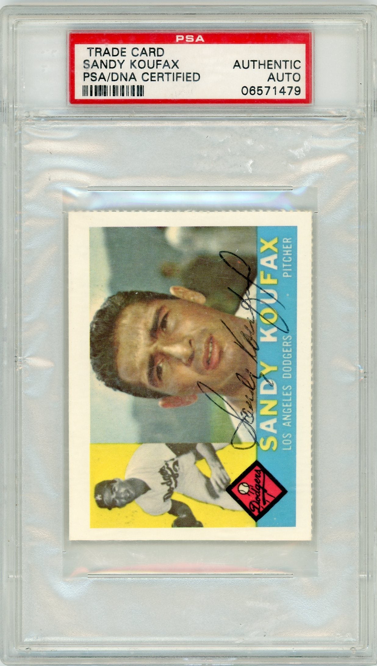 Sandy Koufax 1960 Topps Reprint Autograph PSA/DNA Certified