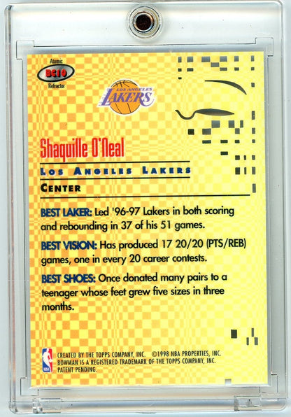 Shaquille O'Neal 1998 Bowman's Best Best Cuts Atomic Refractor (Top Edge slight DMG)