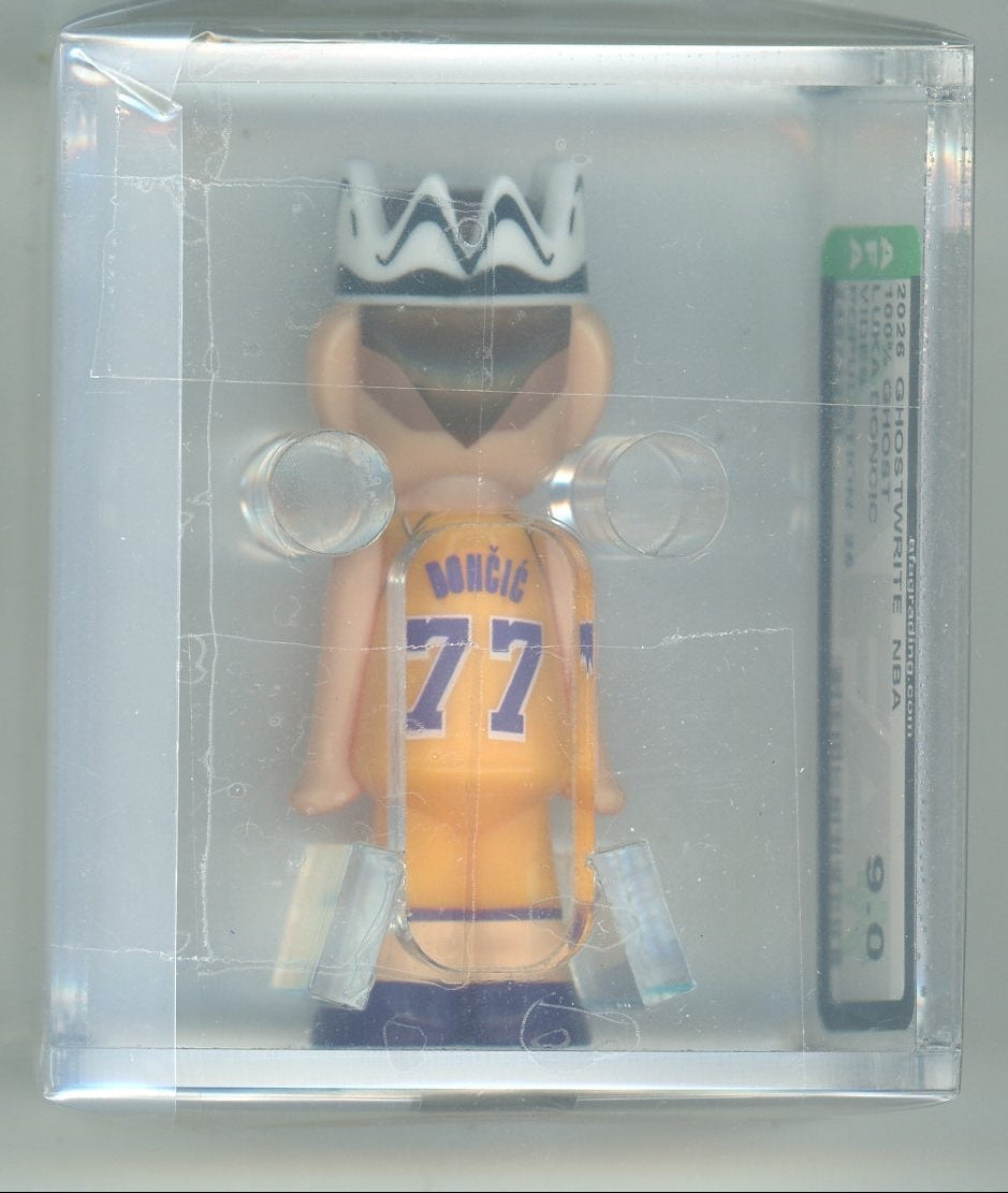 Luka Doncic 2025-26 NBA Ghostwrite #'d /25 "Vides" parallel AFA graded 9.0