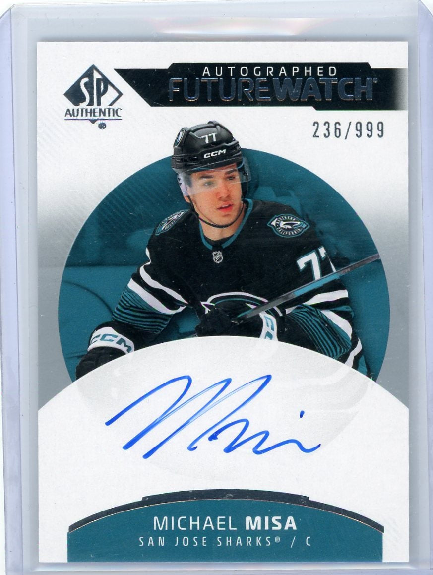 Michael Misa 2025-26 SP Authentic Autographed Future Watch #'d 236/999