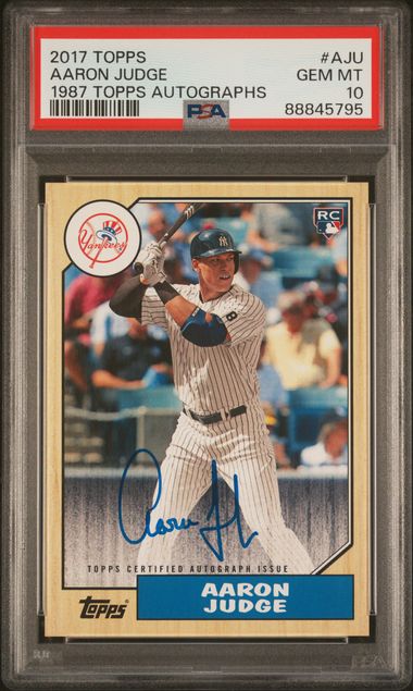 Aaron Judge 2017 Topps 1987 Topps Autographs PSA 10 RC