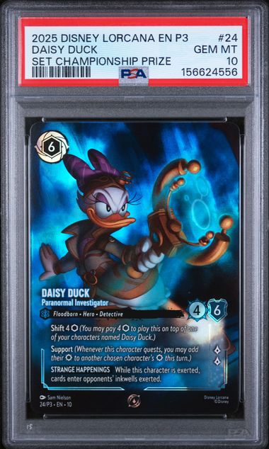 Daisy Duck 2025 Disney Lorcana Set Championship Prize #24 PSA 10